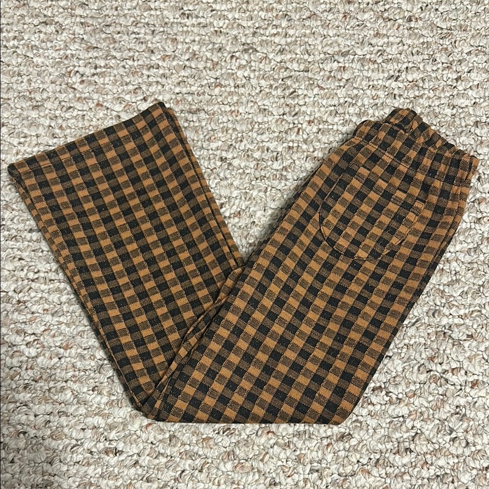 Girl’s Checkered Pants - Black and Brown - perfect for fall from Zara 3-4 years